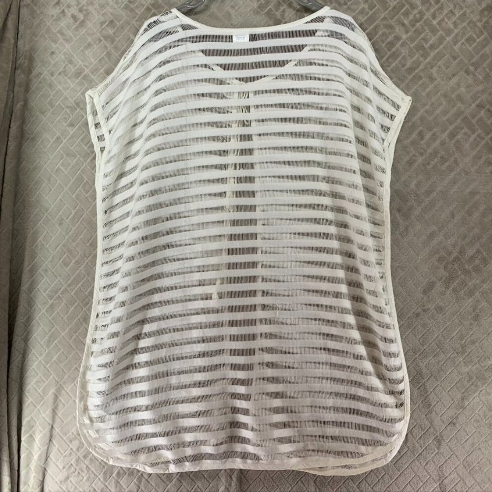 Manhattan Blues Swim Cover Up Womens Free Size White Sheer Crochet Boho Festival - Picture 9 of 13